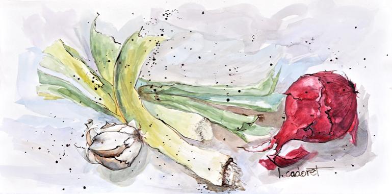 Frais du jardin - Louise Cadoret - Cliquer pour afficher en grand