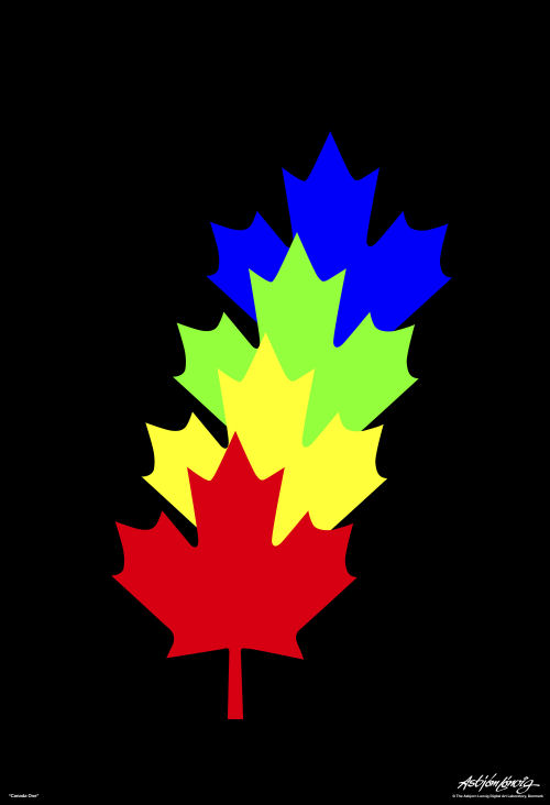 Canada One - Maple Leaves - print on demand - Asbjorn Lonvig
