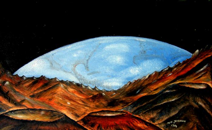 MOON AND EARTH - Ted Jec - Click to enlarge