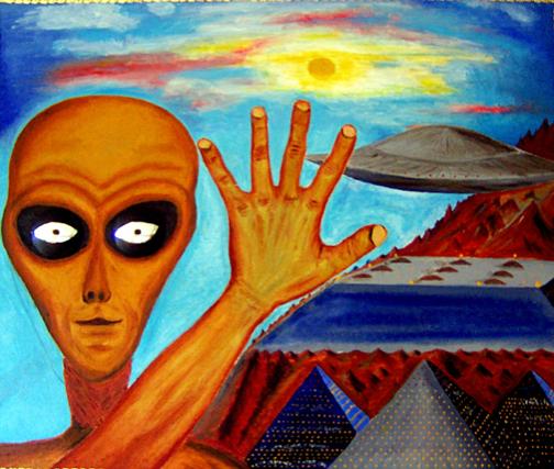 UFO AND HIS HAND - Ted Jec