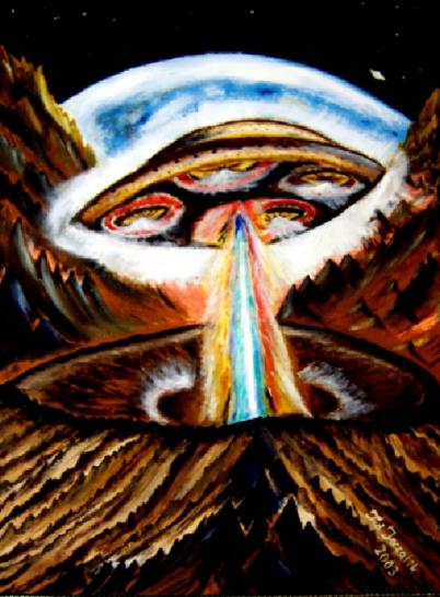 UFO leaving base - Ted Jec