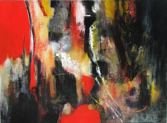 abstraction rouge 2 - Monique Lavalette
