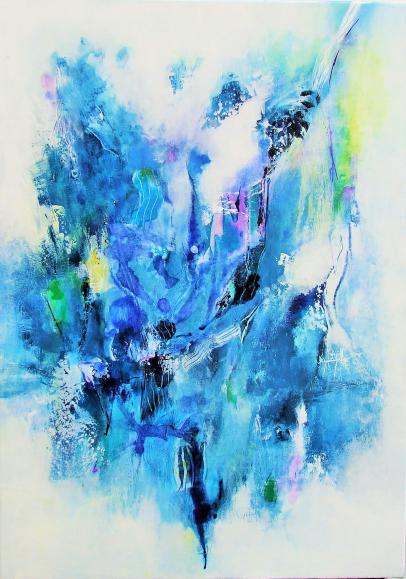 Blanc/bleu - Monique Lavalette