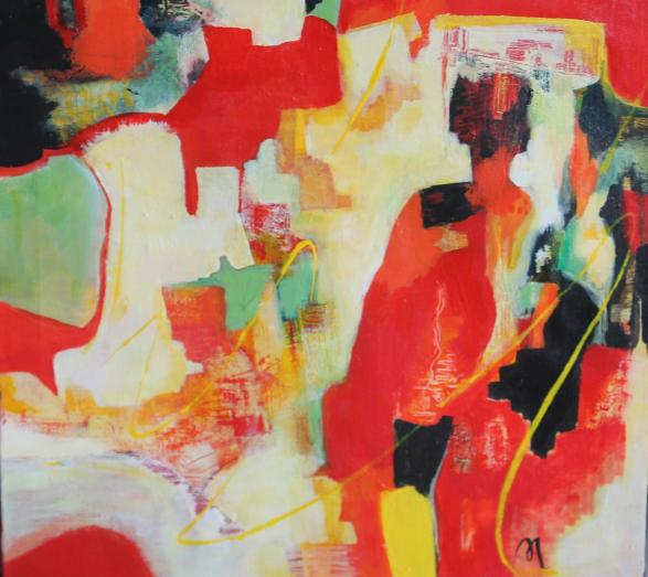 Jaune et rouge - Monique Lavalette - Click to enlarge