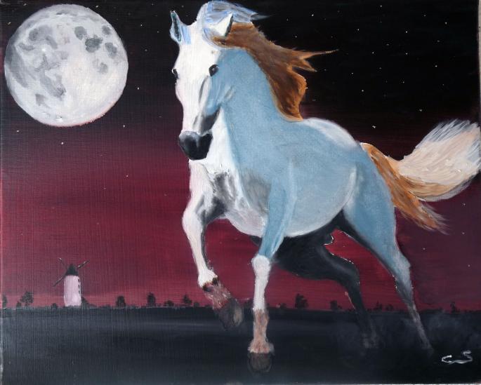 Le cheval au clair de lune - Serge - Cliquer pour afficher en grand