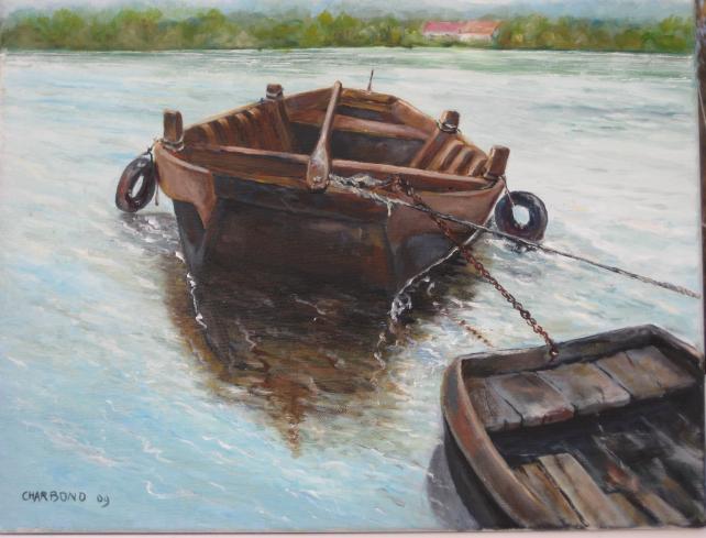 Barques sur la LOIRE - Claude Charbono - Click to enlarge