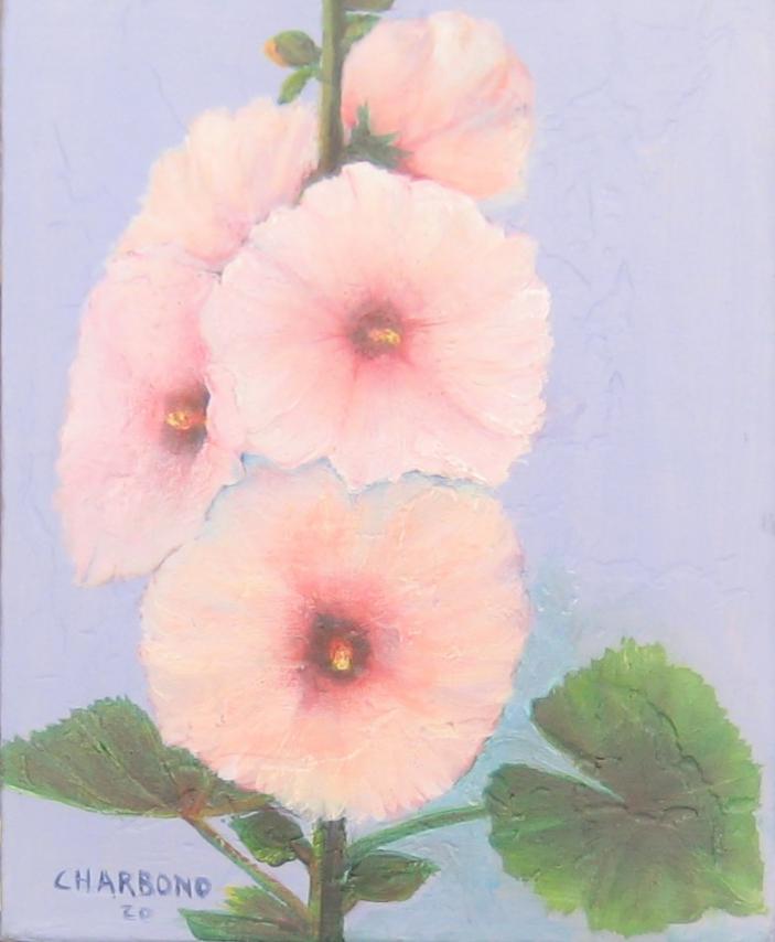 roses trémières - Claude Charbono - Click to enlarge