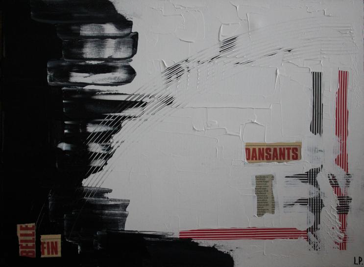 Newspapers white black and red 001 - Laetitia Pirrello-Parnot - Click to enlarge