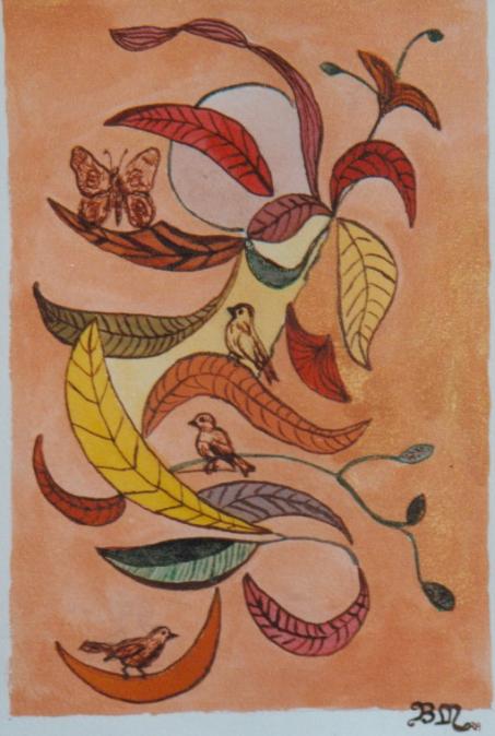 Feuilles et ailes - Bernadette Mora