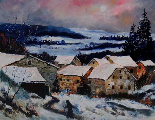 Village enneigé - Pol Ledent