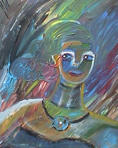 Jeune fille dans le vent - Rose Kurler