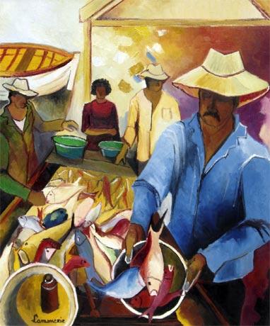 478 - Marché aux poissons - Antilles - Bernard Lamonerie