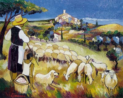 481 - La gardienne de troupeau - Bernard Lamonerie