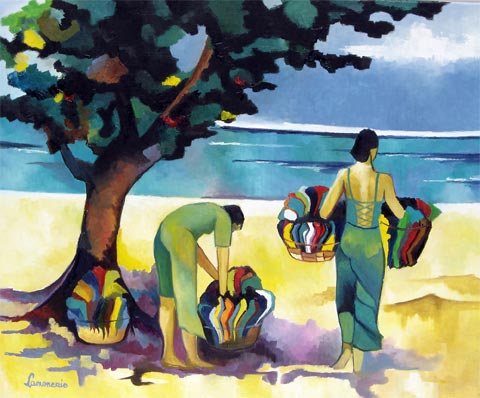 488 - Vendeuses de plage - Antilles - Bernard Lamonerie
