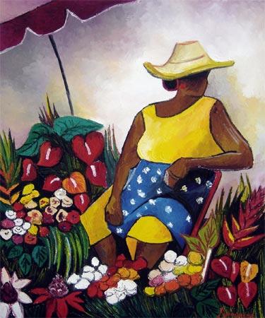 518 - Vendeuse de fleurs aux Antilles - Bernard Lamonerie
