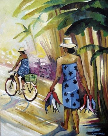 523 - Retour du marché - Antilles - Bernard Lamonerie