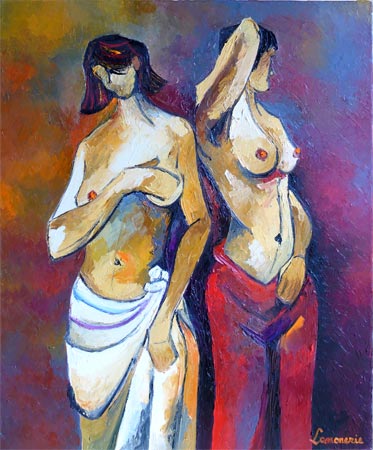 606 - Deux femmes nues - Bernard Lamonerie