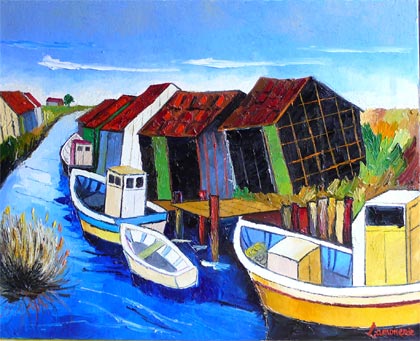 615 - Les vieilles cabanes de pêcheurs - Bernard Lamonerie