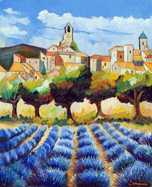 627 - Le village aux lavandes - Bernard Lamonerie