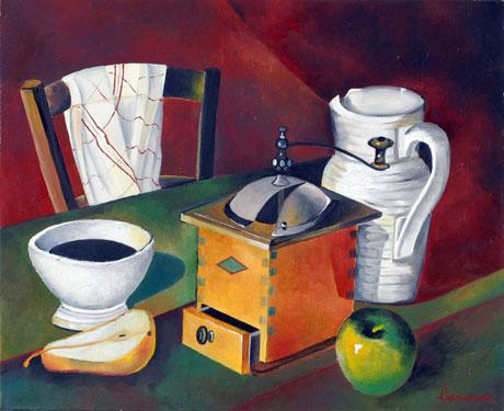 643 - Nature morte au moulin à café - Bernard Lamonerie