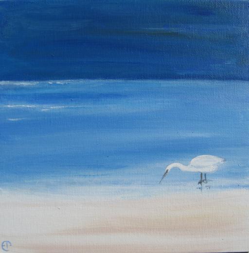 Aigrette devant l'océan - Elisa