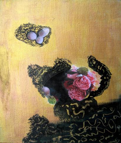 Fleurs dentelle et or - Elisa