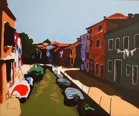 Canal à Burano - Noelle Micard