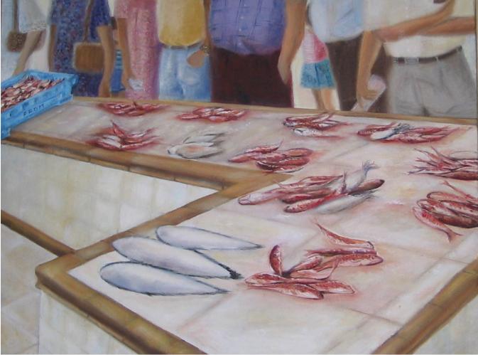 Marché des poissons - Ángeles Antolí - Cliquer pour afficher en grand
