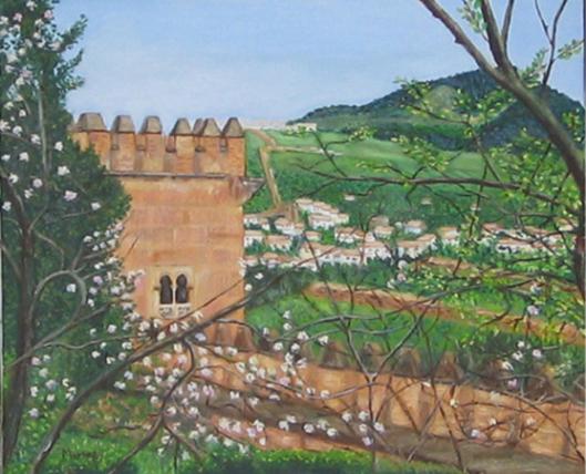 L'Alhambra et les fleurs - Ángeles Antolí