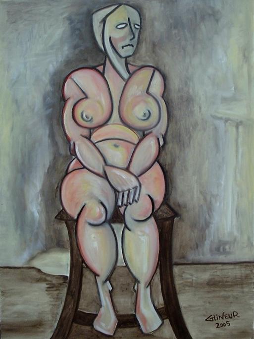femme assise - Michel Glineur
