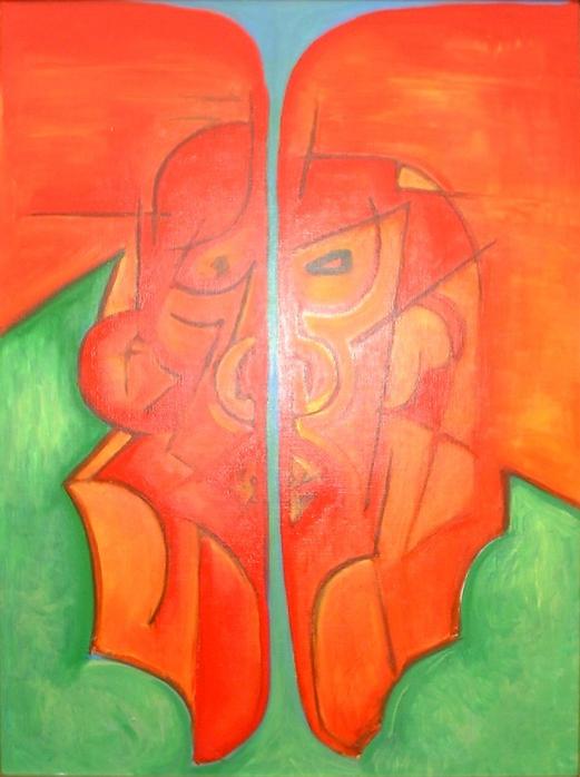 Homme orange - Michel Glineur