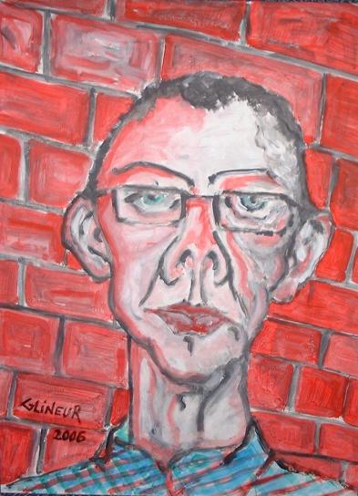 Autoportrait sur brique - Michel Glineur