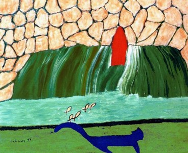 La Fontaine au Chat Bleu - Michel-Philippe Lehaire