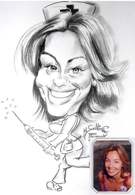 Caricature Anniversaire - Aide-Soignante - Betty