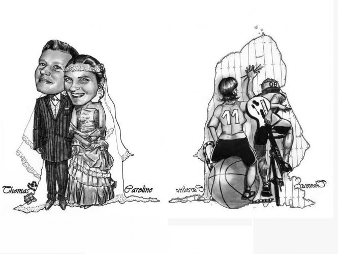 Caricature Basket - Mariage - Betty - Cliquer pour afficher en grand