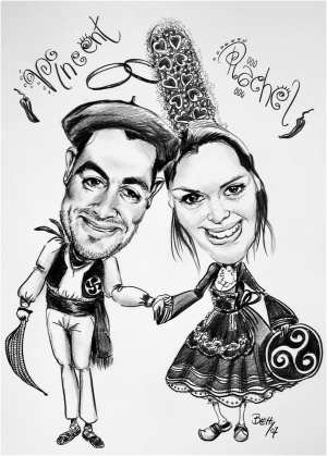 Bigoudène et Basque Caricature Betty - Betty