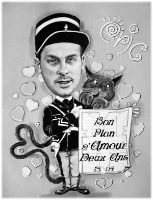 Caricature Brigadier Gendarmerie - Betty - Betty