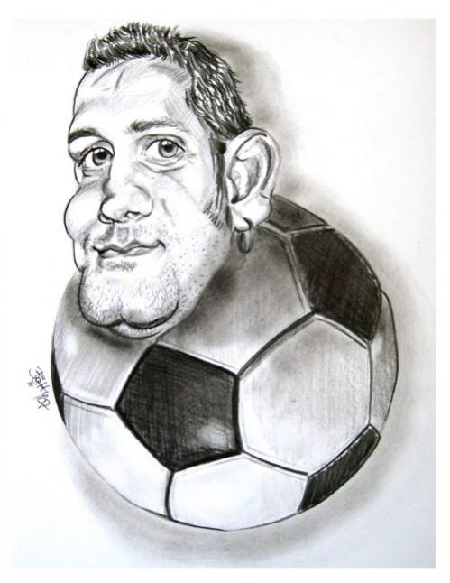 But Ballon Football caricatures - Betty - Betty