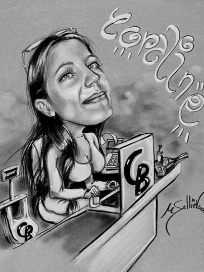 Caissière - Betty caricaturiste - Betty