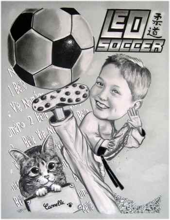 Caricature Judo et Foot-Ball - Betty