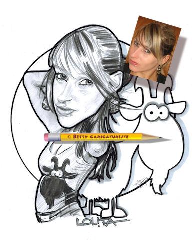 Eleveur de Caprinés - Chèvres et Bouc - caricature - Betty