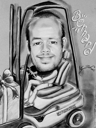 Caricature Cariste amoureux - Betty