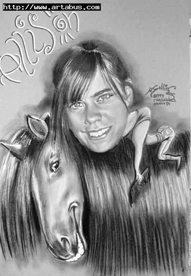 Caricature Cheval - Betty