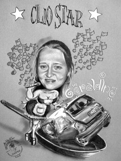Caricature CLIO Star en cuisine - Betty