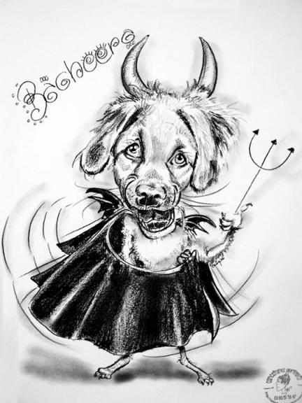 Caricature Diable Bagheera - Betty