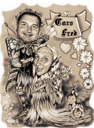 Les Elfes se marient - Betty caricaturiste - Betty