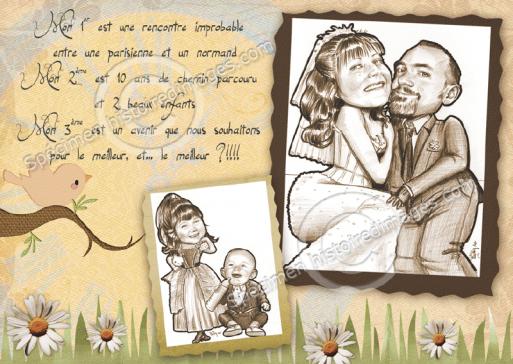Faire-Part de mariage amour est dans le pré - Betty