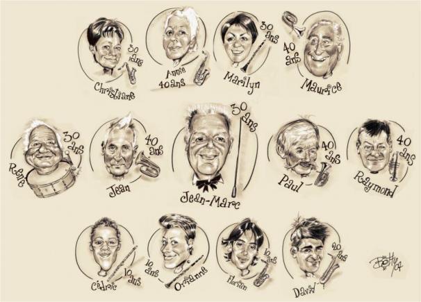 Fanfare Harmonie Batterie Municipale - Caricatures - Betty - Click to enlarge