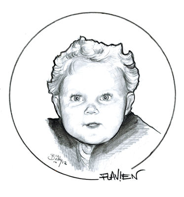 Dessin du visage d'un bébé - Betty