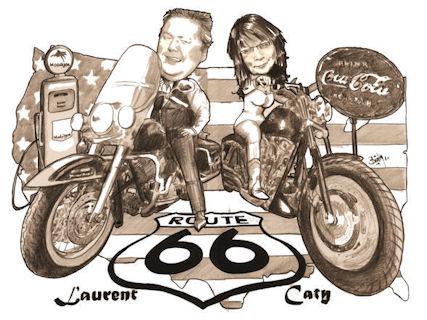 Harley et foot - Betty caricaturiste - Betty
